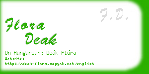 flora deak business card