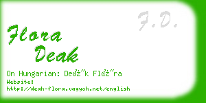 flora deak business card